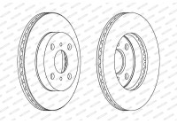 Brake Disc PREMIER Coat+ disc DDF1084C Ferodo