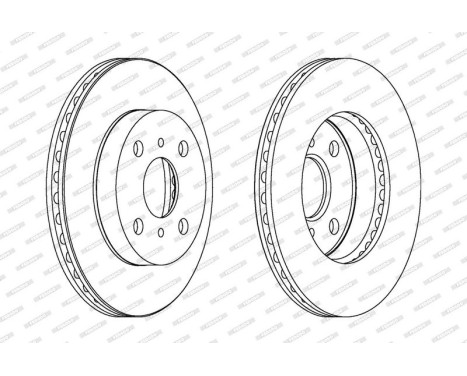 Brake Disc PREMIER Coat+ disc DDF1084C Ferodo