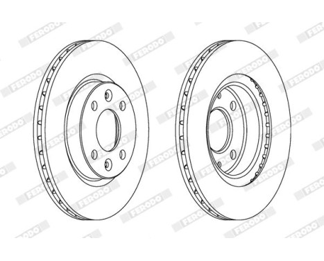 Brake Disc PREMIER Coat+ disc DDF1096C Ferodo