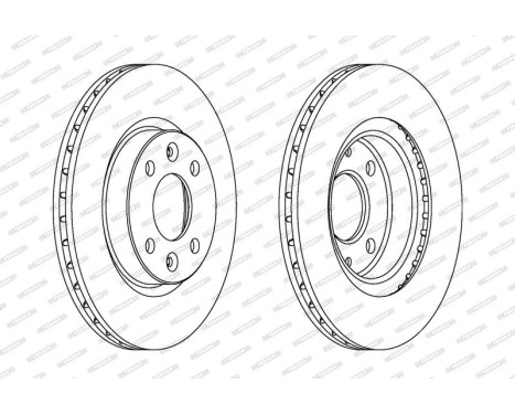Brake Disc PREMIER Coat+ disc DDF1096C Ferodo