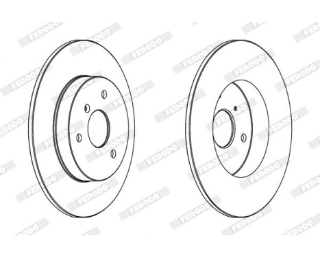 Brake Disc PREMIER Coat+ disc DDF1111C Ferodo, Image 2