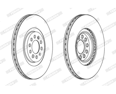 Brake Disc PREMIER Coat+ disc DDF1118C Ferodo, Image 2