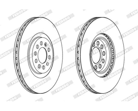 Brake Disc PREMIER Coat+ disc DDF1118C Ferodo, Image 2