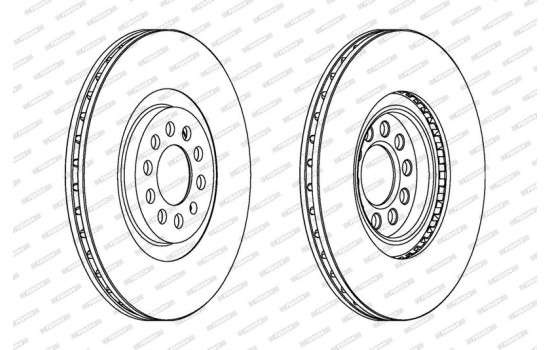 Brake Disc PREMIER Coat+ disc DDF1118C Ferodo, Image 2