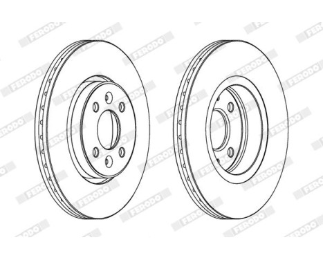 Brake Disc PREMIER Coat+ disc DDF1124C Ferodo, Image 2