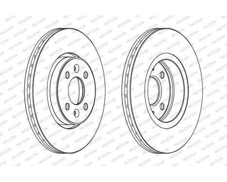 Brake Disc PREMIER Coat+ disc DDF1124C Ferodo