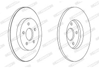 Brake Disc PREMIER Coat+ disc DDF1126C Ferodo