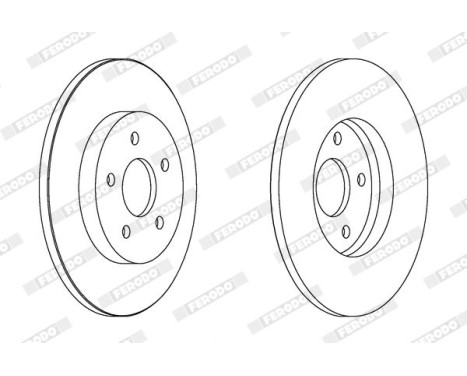 Brake Disc PREMIER Coat+ disc DDF1126C Ferodo