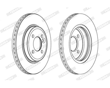 Brake Disc PREMIER Coat+ disc DDF1127C Ferodo