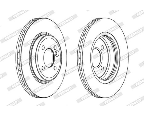 Brake Disc PREMIER Coat+ disc DDF1127C Ferodo, Image 2