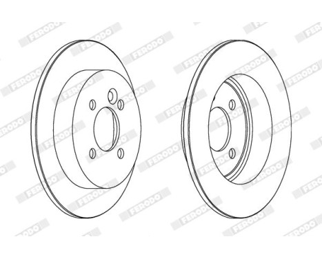 Brake Disc PREMIER Coat+ disc DDF1128C Ferodo, Image 2