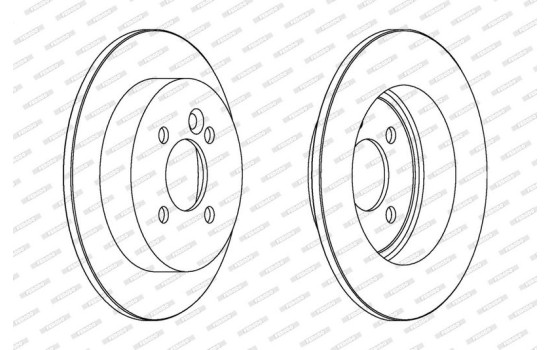 Brake Disc PREMIER Coat+ disc DDF1128C Ferodo