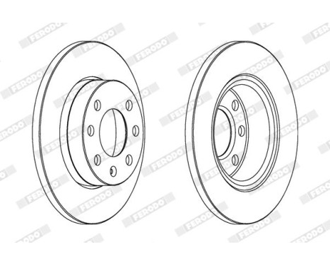 Brake Disc PREMIER Coat+ disc DDF1129C Ferodo, Image 2