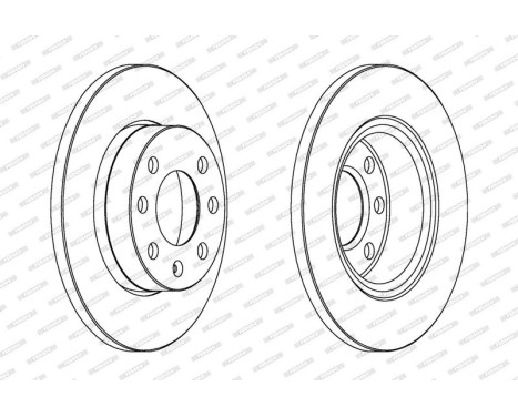 Brake Disc PREMIER Coat+ disc DDF1129C Ferodo, Image 2