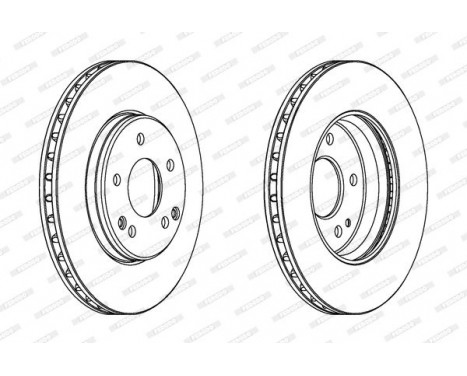 Brake Disc PREMIER Coat+ disc DDF1135C Ferodo