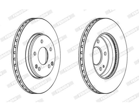 Brake Disc PREMIER Coat+ disc DDF1135C Ferodo