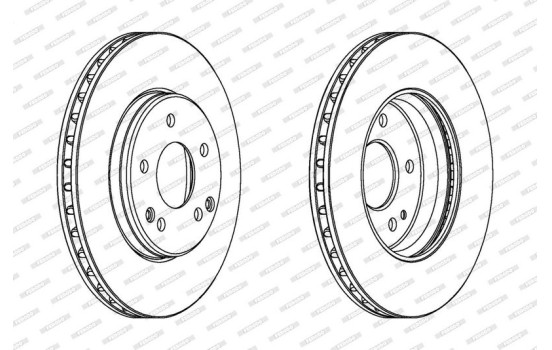 Brake Disc PREMIER Coat+ disc DDF1135C Ferodo