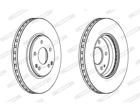 Brake Disc PREMIER Coat+ disc DDF1136C Ferodo, Image 2