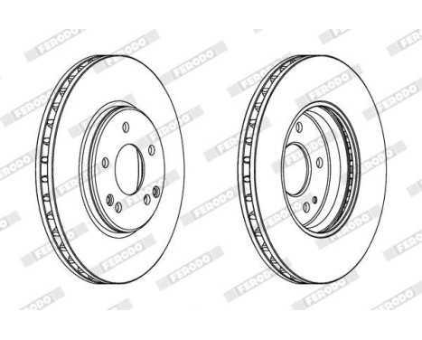 Brake Disc PREMIER Coat+ disc DDF1136C Ferodo, Image 2