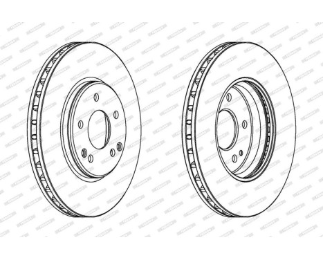 Brake Disc PREMIER Coat+ disc DDF1136C Ferodo, Image 2