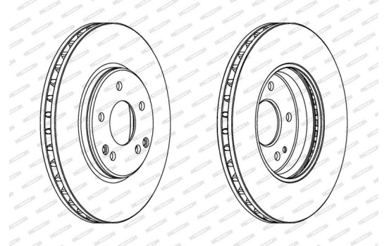 Brake Disc PREMIER Coat+ disc DDF1136C Ferodo, Image 2