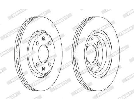 Brake Disc PREMIER Coat+ disc DDF1140C Ferodo