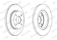 Brake Disc PREMIER Coat+ disc DDF1148C Ferodo