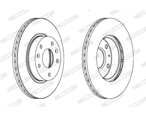 Brake Disc PREMIER Coat+ disc DDF1151C Ferodo