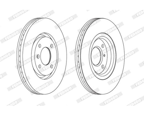 Brake Disc PREMIER Coat+ disc DDF1152C Ferodo, Image 2