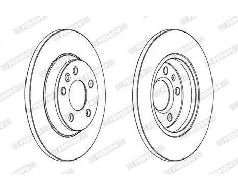 Brake Disc PREMIER Coat+ disc DDF1158C Ferodo, Image 2