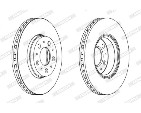 Brake Disc PREMIER Coat+ disc DDF1163C Ferodo