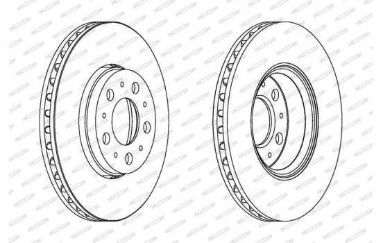 Brake Disc PREMIER Coat+ disc DDF1163C Ferodo