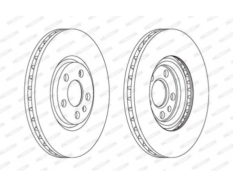 Brake Disc PREMIER Coat+ disc DDF1165C Ferodo