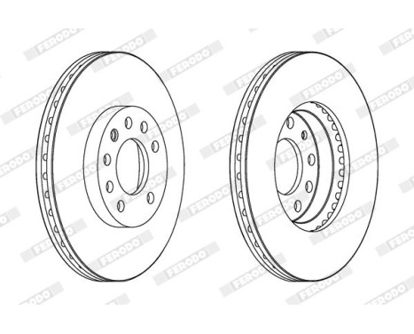 Brake Disc PREMIER Coat+ disc DDF1191C Ferodo