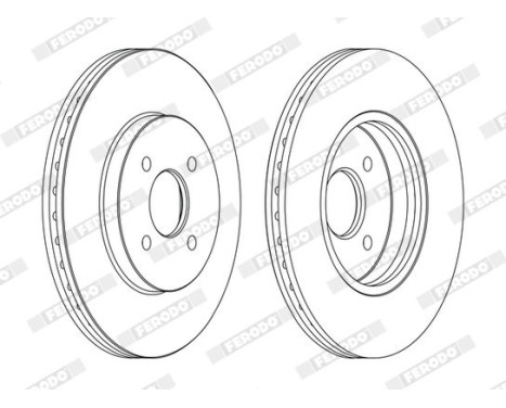 Brake Disc PREMIER Coat+ disc DDF1195C Ferodo, Image 2