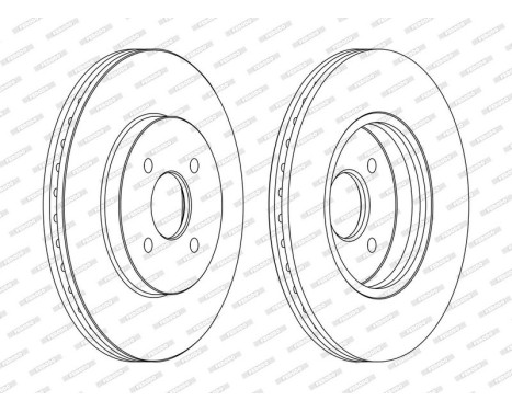 Brake Disc PREMIER Coat+ disc DDF1195C Ferodo, Image 2