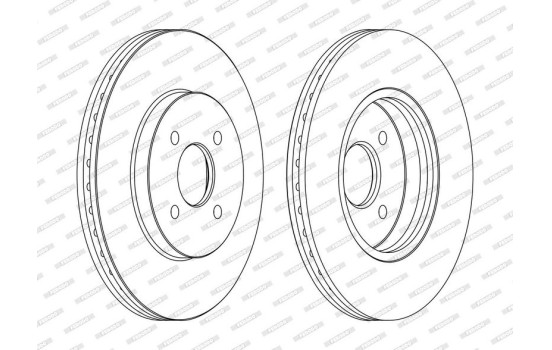 Brake Disc PREMIER Coat+ disc DDF1195C Ferodo, Image 2