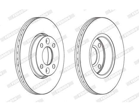 Brake Disc PREMIER Coat+ disc DDF1201C Ferodo, Image 2