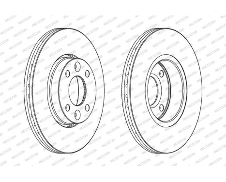 Brake Disc PREMIER Coat+ disc DDF1201C Ferodo