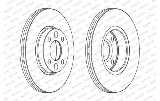 Brake Disc PREMIER Coat+ disc DDF1201C Ferodo