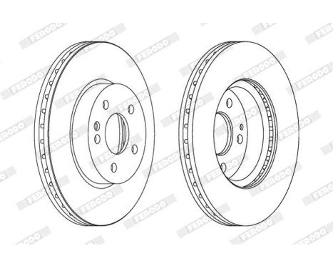 Brake Disc PREMIER Coat+ disc DDF1203C Ferodo