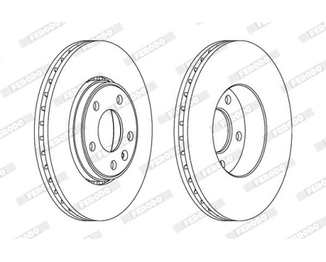 Brake Disc PREMIER Coat+ disc DDF1204C-1 Ferodo, Image 2