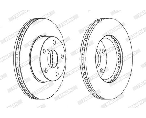 Brake Disc PREMIER Coat+ disc DDF1216C Ferodo