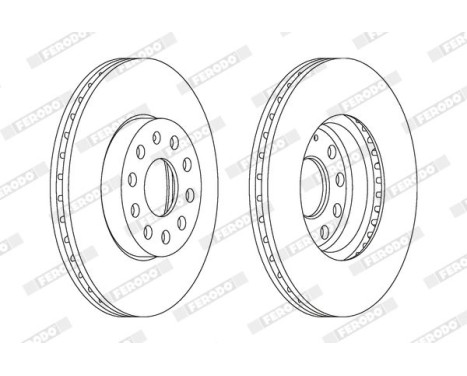 Brake Disc PREMIER Coat+ disc DDF1218C Ferodo, Image 2