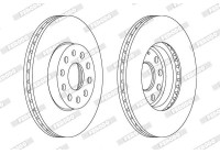 Brake Disc PREMIER Coat+ disc DDF1218C Ferodo