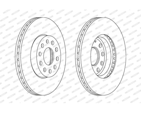 Brake Disc PREMIER Coat+ disc DDF1218C Ferodo