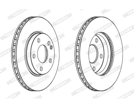 Brake Disc PREMIER Coat+ disc DDF1220C Ferodo, Image 2