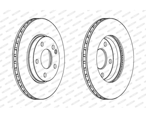 Brake Disc PREMIER Coat+ disc DDF1220C Ferodo, Image 2