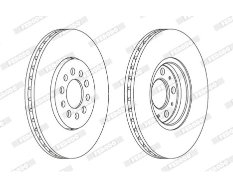 Brake Disc PREMIER Coat+ disc DDF1221C Ferodo