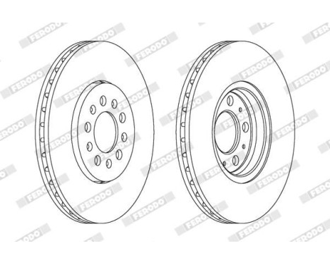 Brake Disc PREMIER Coat+ disc DDF1221C Ferodo, Image 2